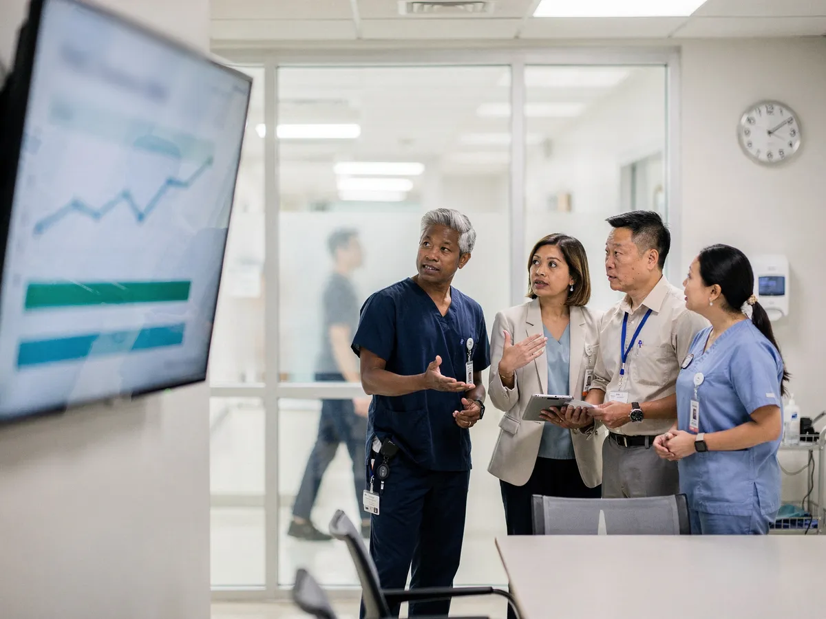 A health system team reviews what they've learned together.