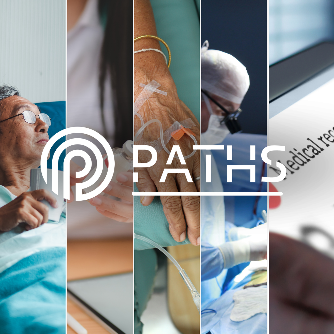 PATHS logo over a collage of healthcare photos